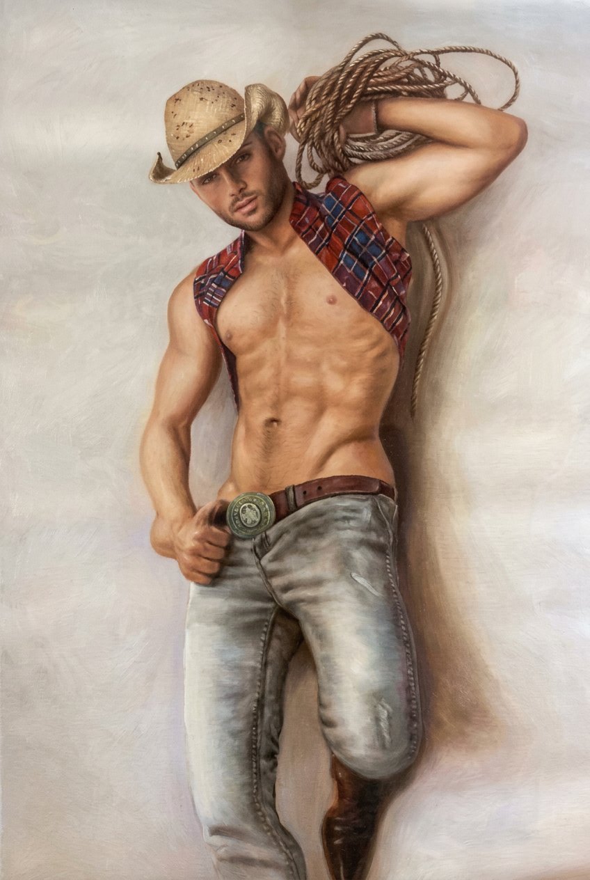 Portrait Cowboy torse nu