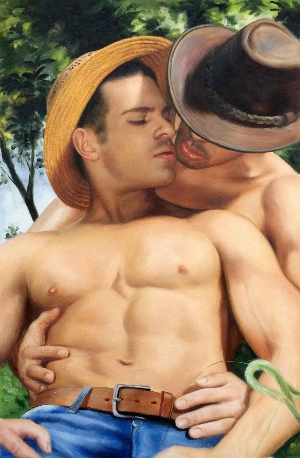 Portrait deux amants gay