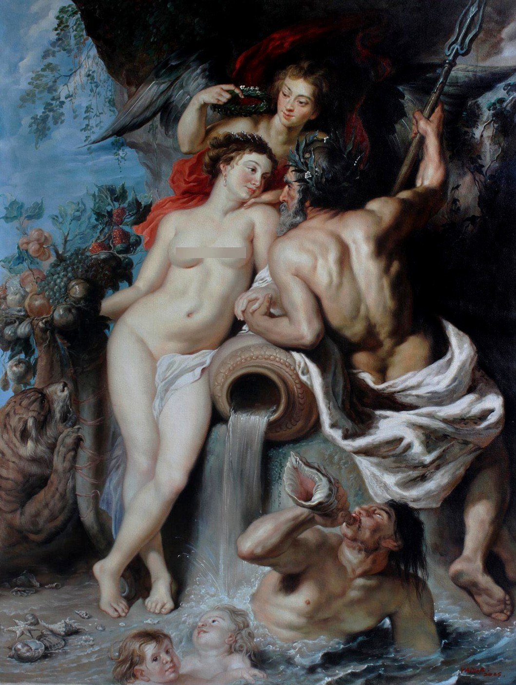 L'union de la terre et de l'eau d'après Rubens