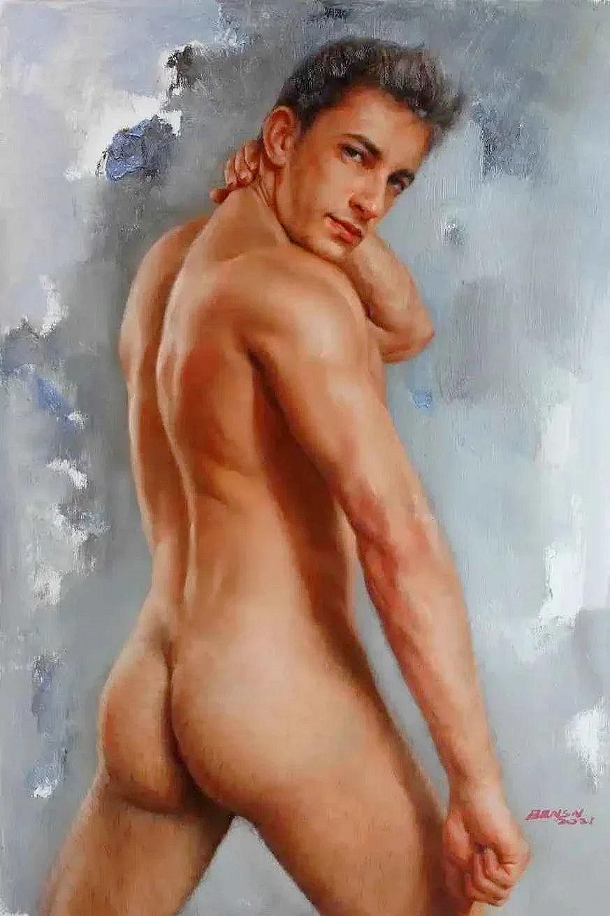 Portrait homme nu de dos
