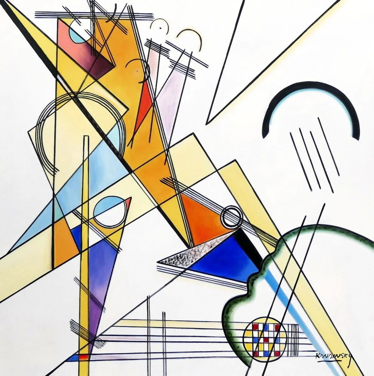 Peinture abstraite géométrique