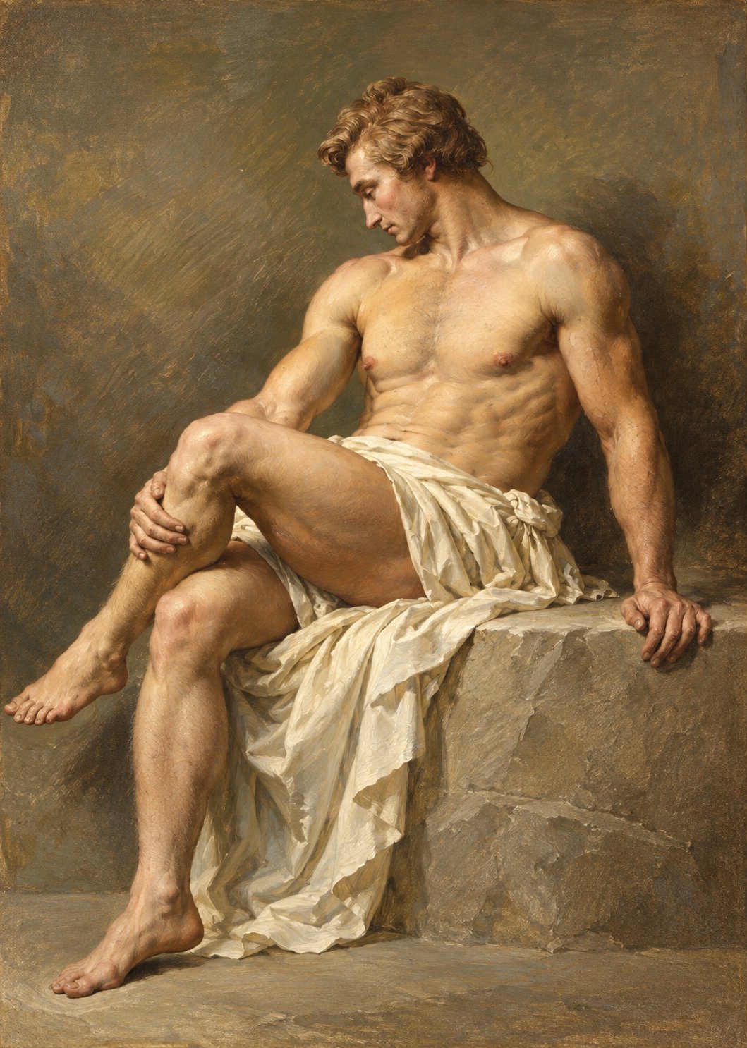 Portrait homme nu d'un autre temps