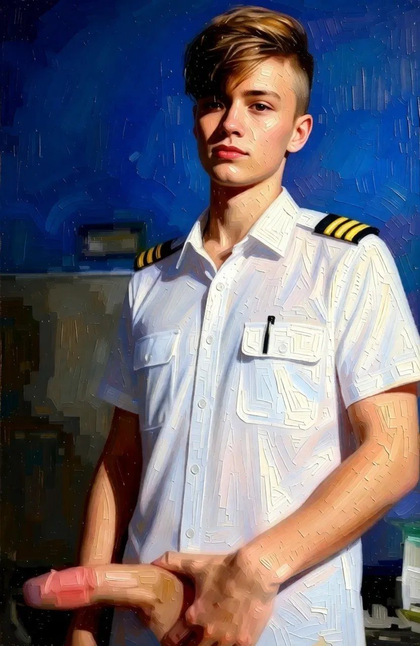 Portrait jeune homme en érection