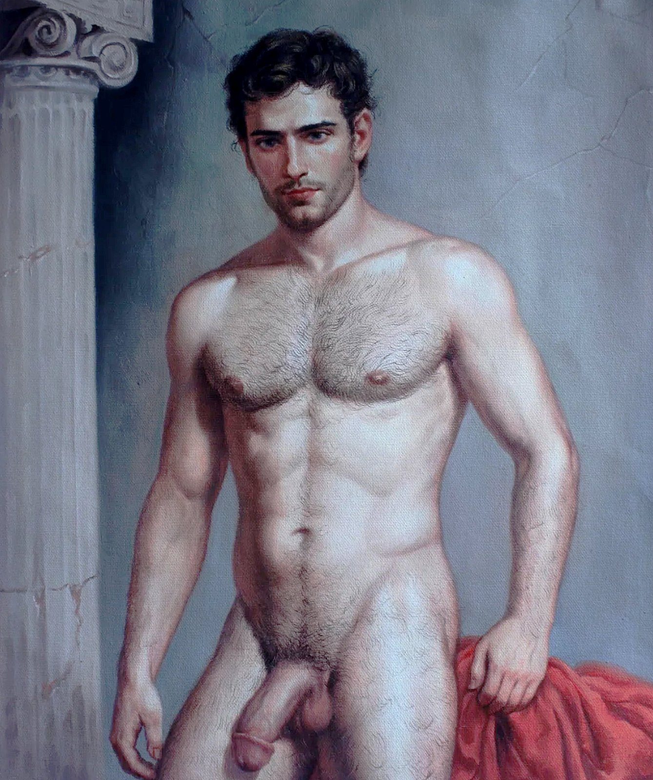 Portrait homme nu démonstratif