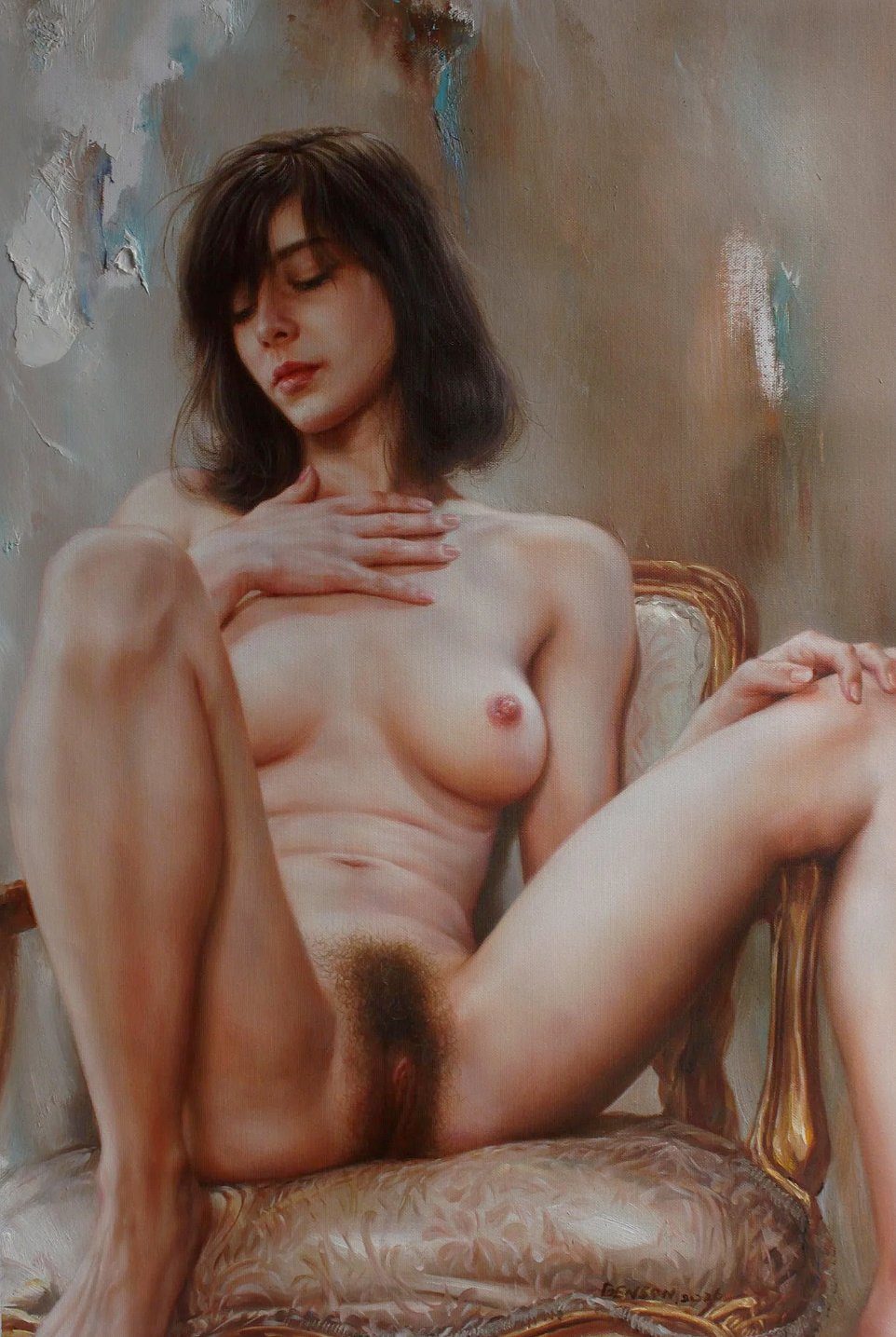 Tableau portrait femme nue originale